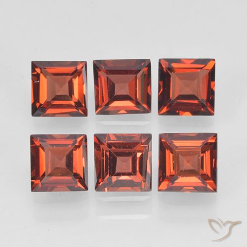2.54ctw Natural Rojo claro Granate piropo, Cuadrado, VVS-VS