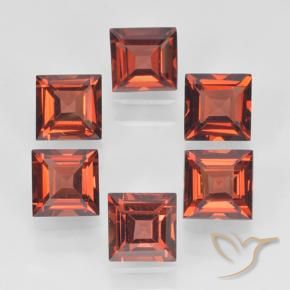 Gemas de Granate piropo Rojo claro natural de 2.54 ct, Cuadrado, VVS-VS