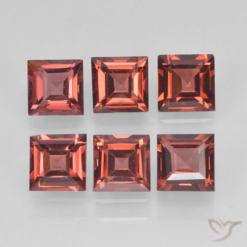 2.62ctw Natural Rojo escarlata Granate piropo, Cuadrado, VVS-VS