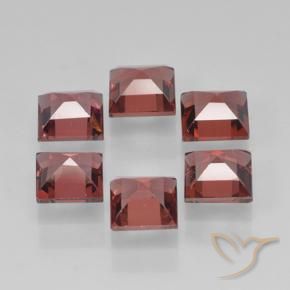 Gemas de Granate piropo Rojo escarlata natural de 2.62 ct, Cuadrado, VVS-VS