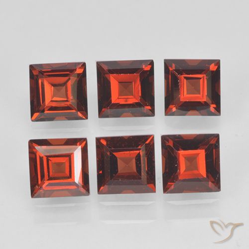 2.74ctw Natural Rojo claro Granate piropo, Cuadrado, VVS-VS