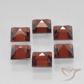 Gemas de Granate piropo Rojo claro natural de 2.74 ct, Cuadrado, VVS-VS