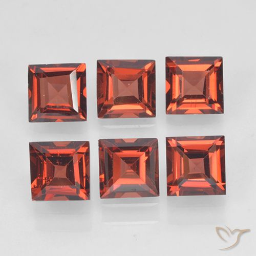 2.76ctw Natural Rojo claro Granate piropo, Cuadrado, VVS-VS