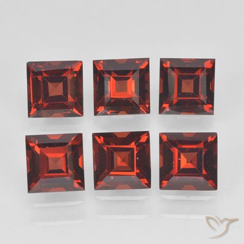 2.96ctw Natural Rojo medio Granate piropo, Cuadrado, VVS-VS