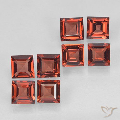 2.98ctw Natural Rojo medio Granate piropo, Cuadrado, VVS-VS