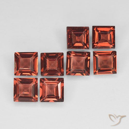 3.18ctw Natural Rojo escarlata Granate piropo, Cuadrado, VVS-VS