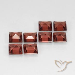 Gemas de Granate piropo Rojo escarlata natural de 3.18 ct, Cuadrado, VVS-VS