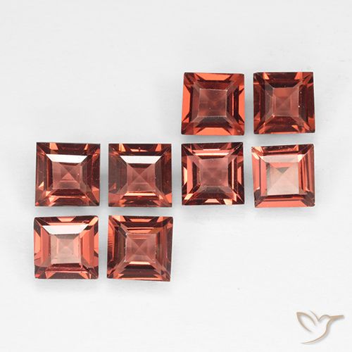 2.91ctw Natural Rojo medio Granate piropo, Cuadrado, VVS-VS