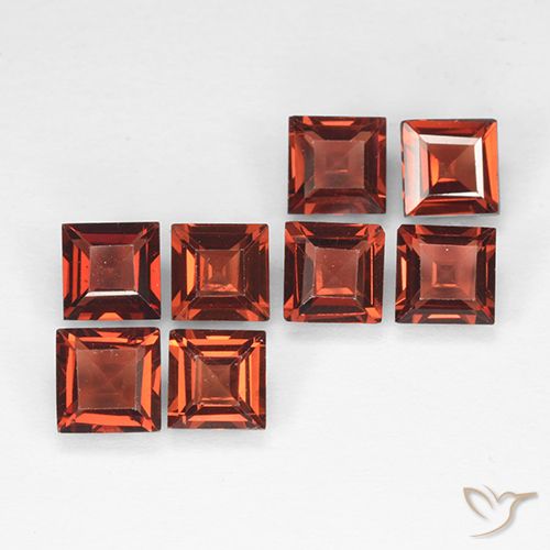 2.93ctw Natural Rojo ladrillo Granate piropo, Cuadrado, VVS-VS