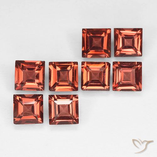 3.42ctw Natural Rojo ladrillo Granate piropo, Cuadrado, VVS-VS
