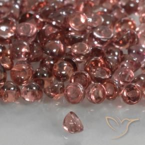 Granate piropo Tono rojo escarlata natural de 0.07 ct, Redondo, Transparente