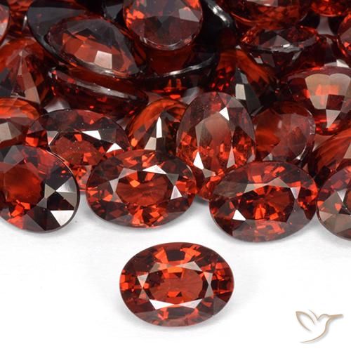 1.00ct Natural Rojo escarlata Granate piropo, Ovalada, VVS-VS