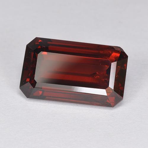 Granate Piropo Roja natural de 5.19 ct, corte esmeralda, VS-SI