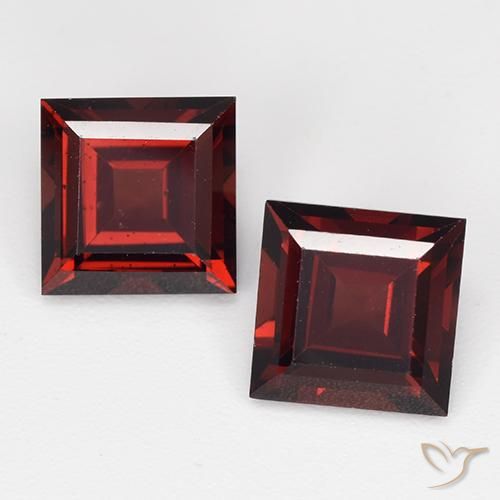 4.24ctw Natural Rojo oscuro Granate piropo, Cuadrado, VVS-VS