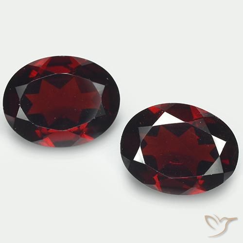 Gemas de granate piropo rojo natural de 3,85 ct, corte óvalo, VVS-VS