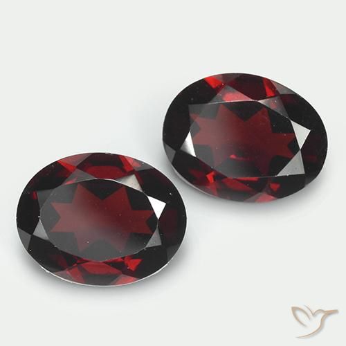 Gemas de granate piropo rojo natural de 3,85 ct, corte óvalo, VVS-VS