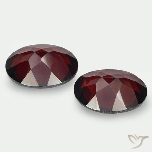 Gemas de granate piropo rojo natural de 3,85 ct, corte óvalo, VVS-VS