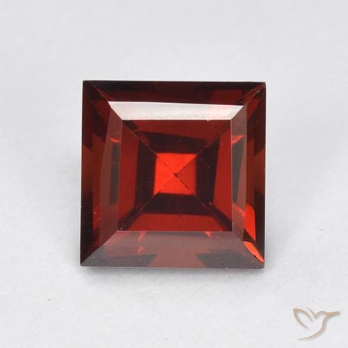 2.29ct Natural Rojo oscuro Granate piropo, Cuadrado, VVS-VS
