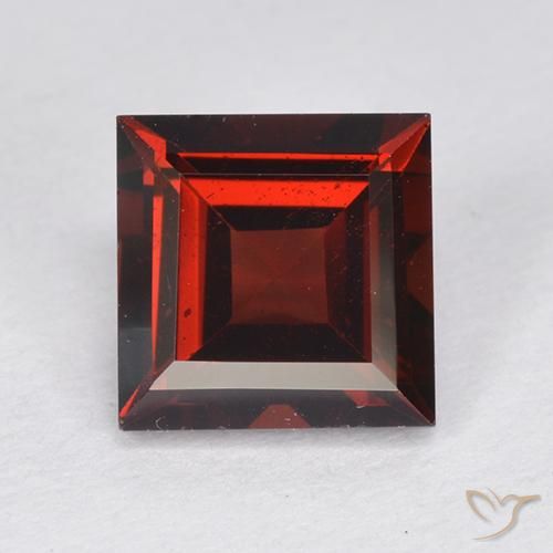 2.17ct Natural Rojo oscuro Granate piropo, Cuadrado, VVS-VS