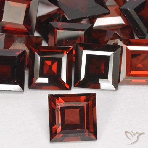 2.91ct Natural Rojo merlot Granate piropo, Cuadrado, VVS-VS