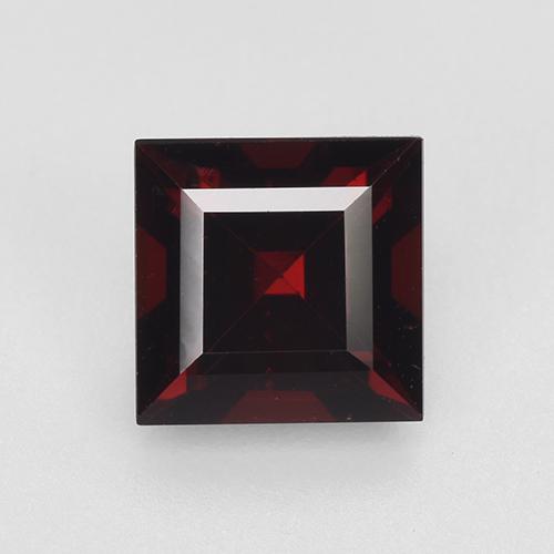 Granate piropo rojo natural de 1,57 ct, cuadrado, VVS-VS