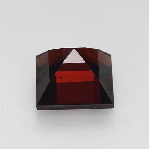 Granate piropo rojo natural de 1,57 ct, cuadrado, VVS-VS