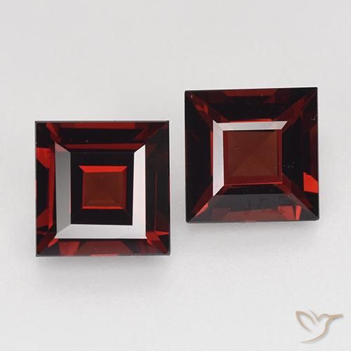 2.79ctw Natural Rojo oscuro Granate piropo, Cuadrado, VVS-VS