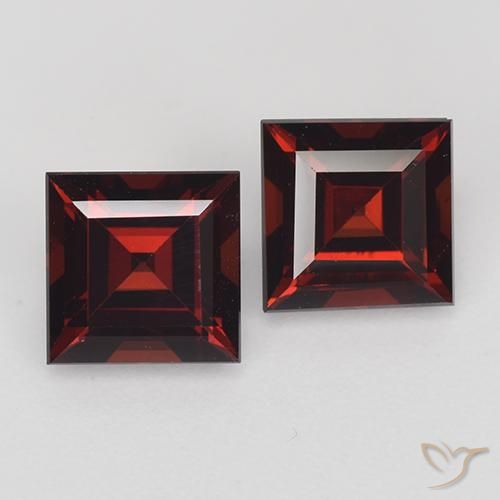 2.92ctw Natural Rojo oscuro Granate piropo, Cuadrado, VVS-VS
