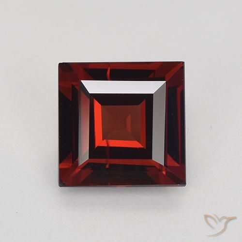 1.98ct Natural Rojo sangre intenso Granate piropo, Cuadrado, VVS-VS