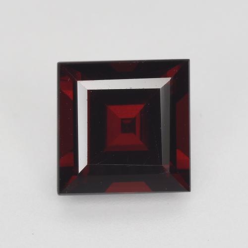 Granate Piropo Rojo negruzco natural de 2.63 ct, Cuadrado, VVS-VS