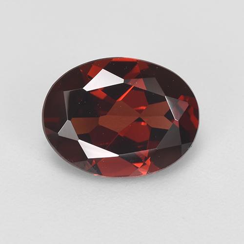 Granate piropo rojo natural de 2,02 ct, corte óvalo, VVS