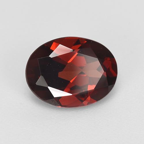 Granate piropo rojo natural de 2,02 ct, corte óvalo, VVS