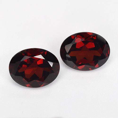 Gemas de granate piropo rojo natural de 4,63 ct, corte óvalo, VVS-VS