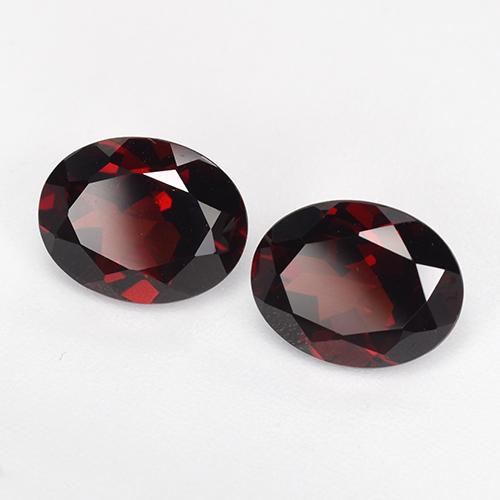 Gemas de granate piropo rojo natural de 4,63 ct, corte óvalo, VVS-VS