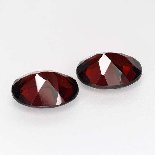 Gemas de granate piropo rojo natural de 4,63 ct, corte óvalo, VVS-VS