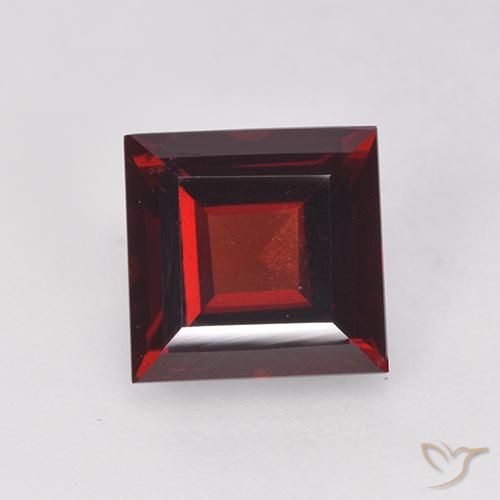 2.11ct Natural Rojo sangre intenso Granate piropo, Cuadrado, VVS-VS