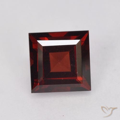 2.09ct Natural Rojo oscuro Granate piropo, Cuadrado, VS