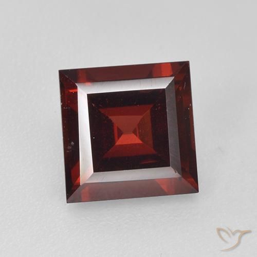 2.10ct Natural Rojo oscuro Granate piropo, Cuadrado, VVS-VS