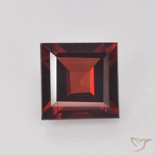 1.87ct Natural Rojo oscuro Granate piropo, Cuadrado, VVS-VS