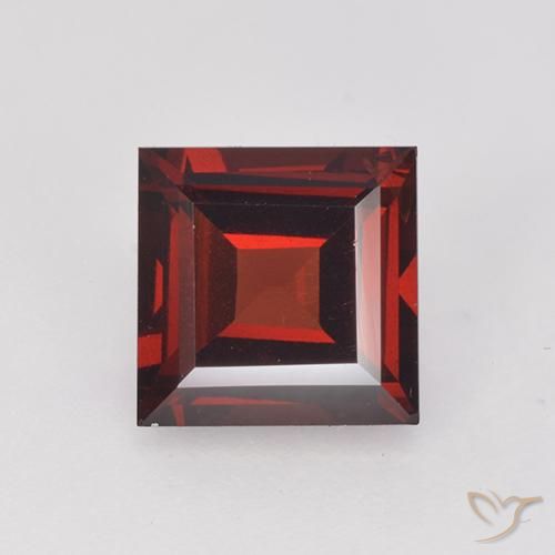 2.10ct Natural Rojo sangre intenso Granate piropo, Cuadrado, VVS-VS