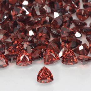 Granate piropo rojo natural de 0,32 ct, trillón, VVS-VS
