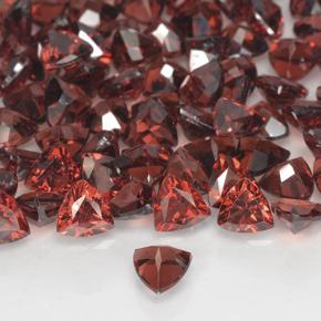 Granate piropo rojo natural de 0,32 ct, trillón, VVS-VS