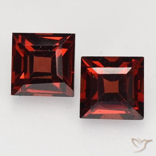 0.97ctw Natural Rojo oscuro Granate piropo, Cuadrado, VVS-VS