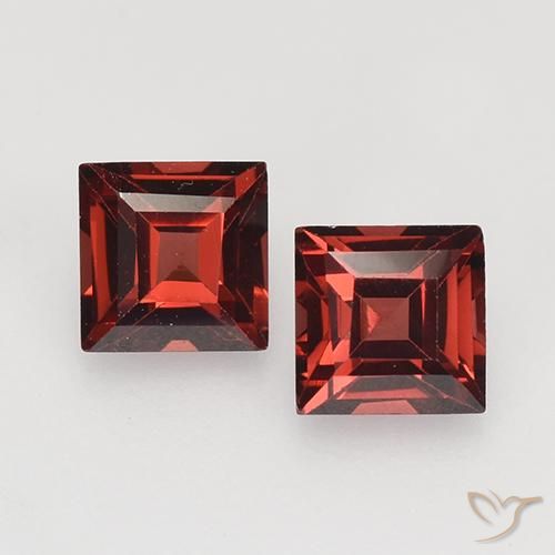 1.00ctw Natural Rojo oscuro Granate piropo, Cuadrado, VVS-VS