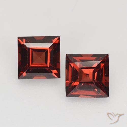 0.94ctw Natural Rojo oscuro Granate piropo, Cuadrado, VVS-VS
