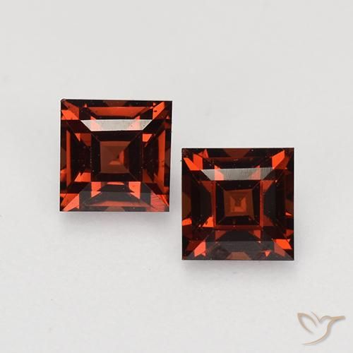 1.11ctw Natural Rojo merlot Granate piropo, Cuadrado, VVS-VS