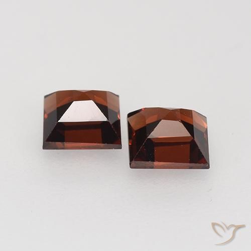 Gemas de granate piropo rojo natural de 1,02 ct, cuadrado, VVS-VS