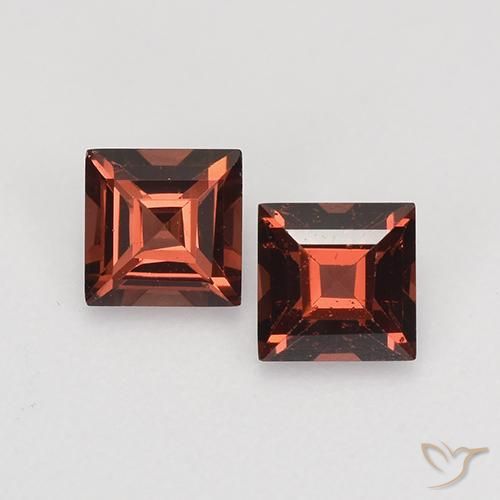 0.93ctw Natural Rojo oscuro Granate piropo, Cuadrado, VVS-VS