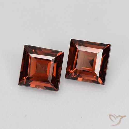 Gemas de Granate piropo Rojo merlot natural de 1.01 ct, Cuadrado, VVS-VS