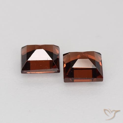 Gemas de Granate piropo Rojo merlot natural de 1.01 ct, Cuadrado, VVS-VS